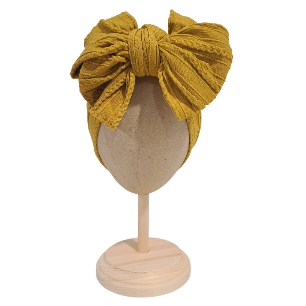 Emmy Nylon Elastic Bowknot Hairband, Gold